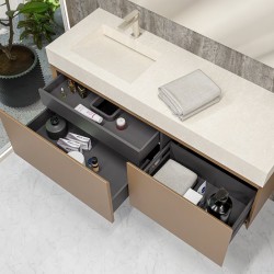 Ensemble salle de bain Marina 35 avec meuble suspendu de 2 tiroirs