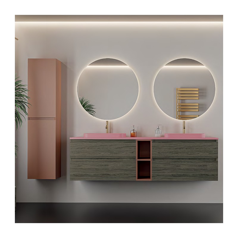 Ensemble salle de bain Marina avec une caisson niche de 2 étagers