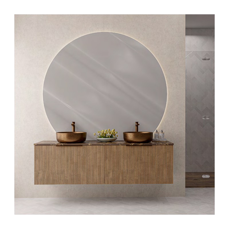Ensemble salle de bain Minerva 45 avec meuble suspendu de 2 tiroirs