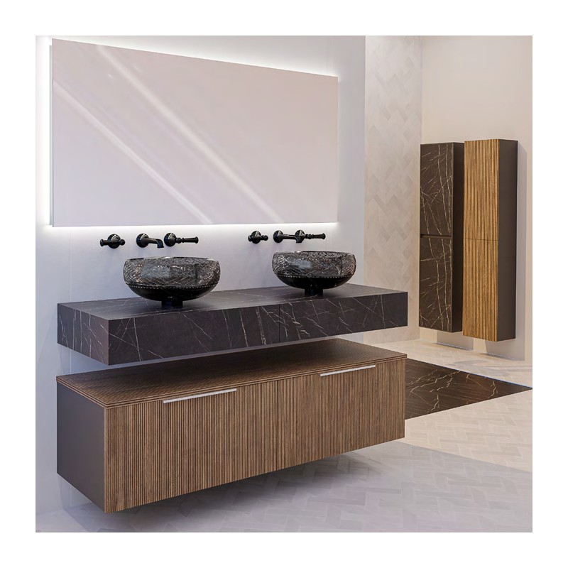 Ensemble salle de bain Minerva 35 avec meuble suspendu de 2 tiroirs et une porte