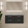 Ensemble salle de bain Odama 52 avec meuble suspendu de 4 tiroirs