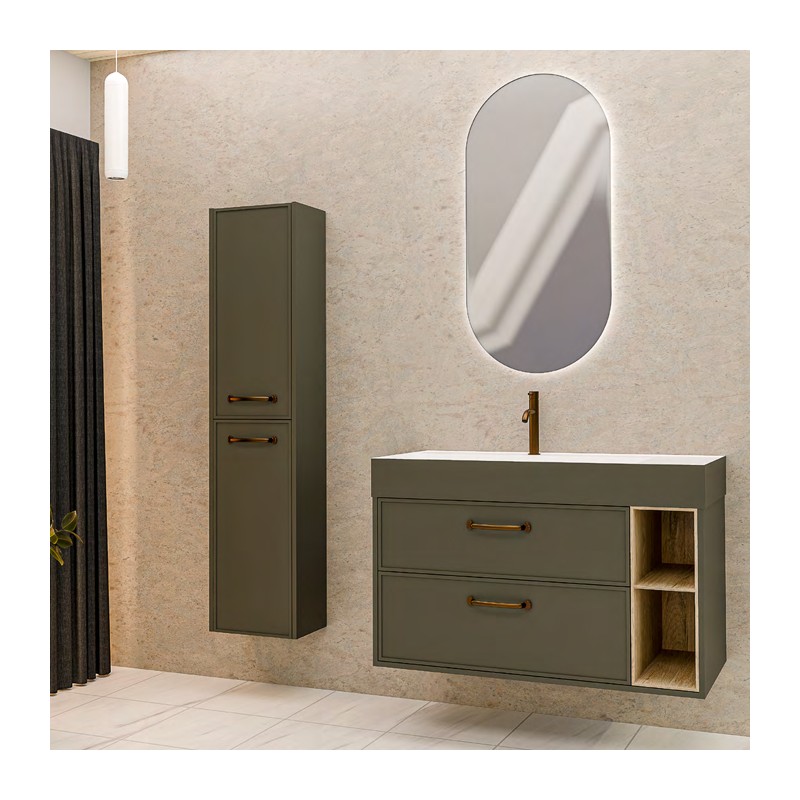 Ensemble salle de bain Odama avec une colonne