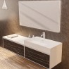 Ensemble salle de bain Rina 35 avec meuble suspendu de 2 tiroirs