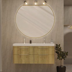 Ensemble salle de bain Round 50 avec meuble suspendu de 4 tiroirs