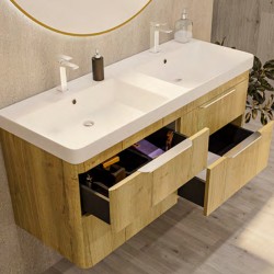 Ensemble salle de bain Round 50 avec meuble suspendu de 4 tiroirs