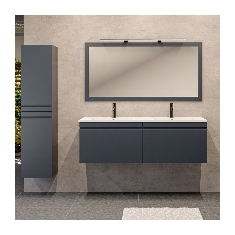 Ensemble salle de bain Siani 35 avec meuble suspendu de 2 tiroirs