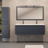 Ensemble salle de bain Siani 45 avec meuble suspendu de 2 tiroirs