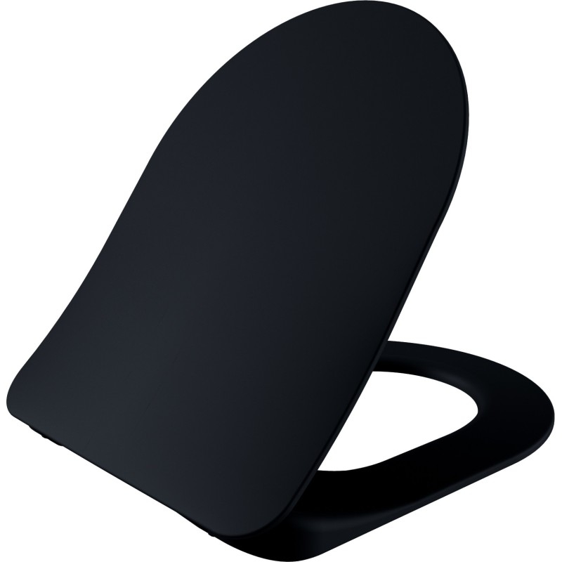 Creavit Siège de toilette en Duroplast avec charnières en inox et Soft-close coloris noir mat