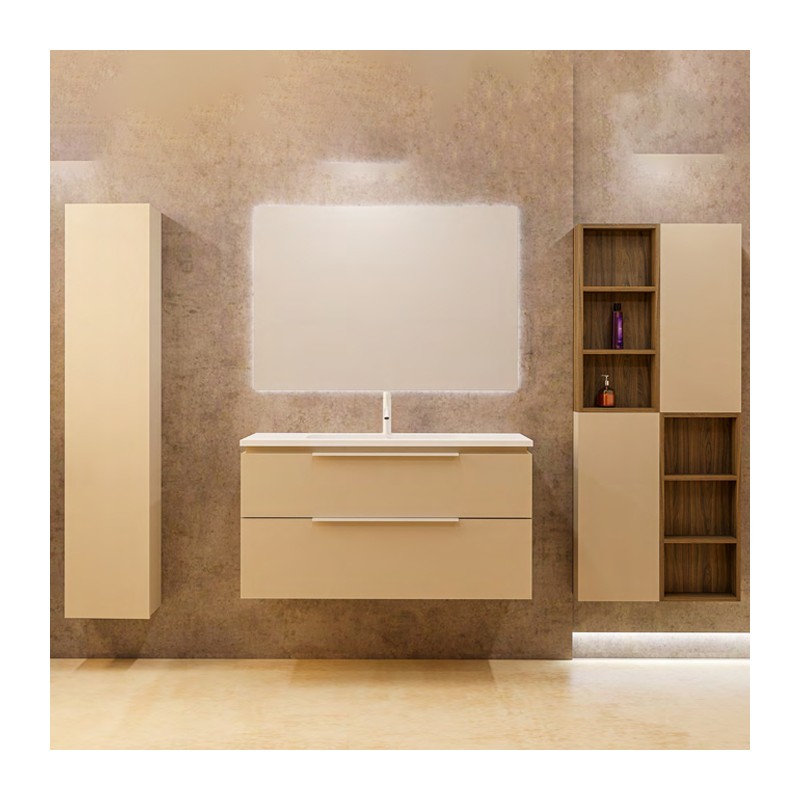 Ensemble salle de bain Susan avec meuble suspendu de 2 tiroirs