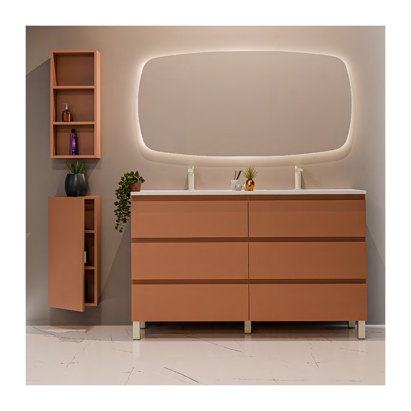 Ensemble salle de bain Yasmin avec une caisson niche de 3 étagers