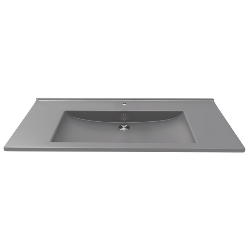 Vasque en céramique coloris anthracite 100 cm