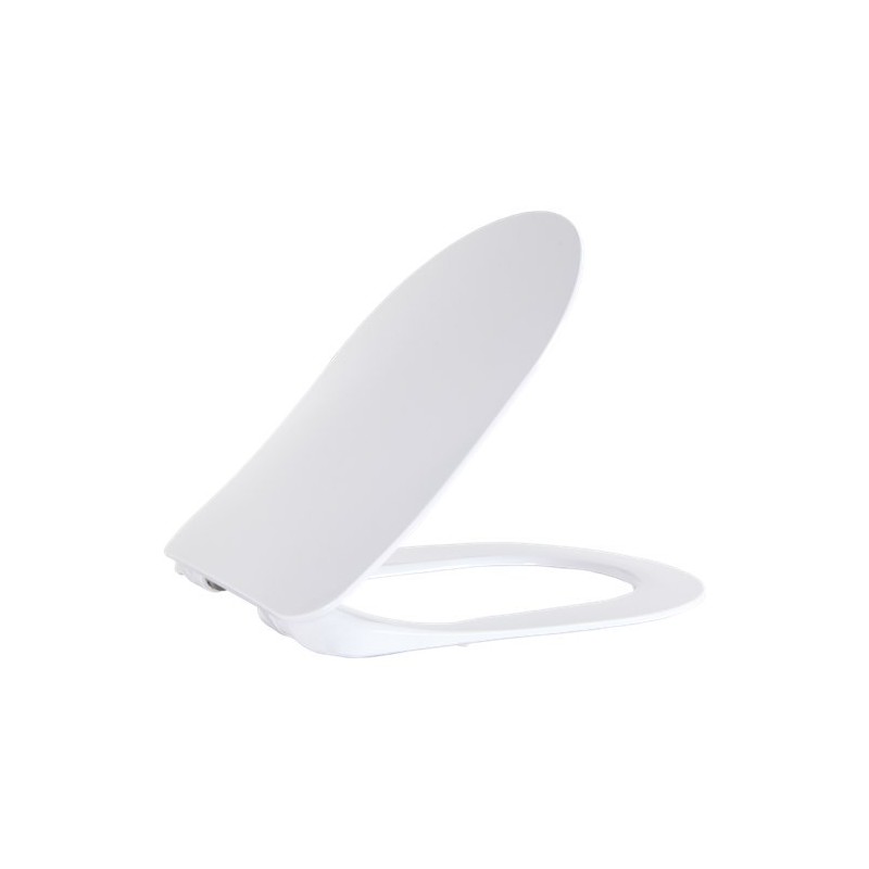 Siège de toilette flat en Duroplast avec QUICK RELEASE, charnières inox et soft-close