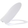Siège de toilette flat en Duroplast avec QUICK RELEASE, charnières inox et soft-close