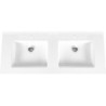 Double vasque en surface solide 120 cm