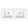 Double vasque en surface solide 120 cm