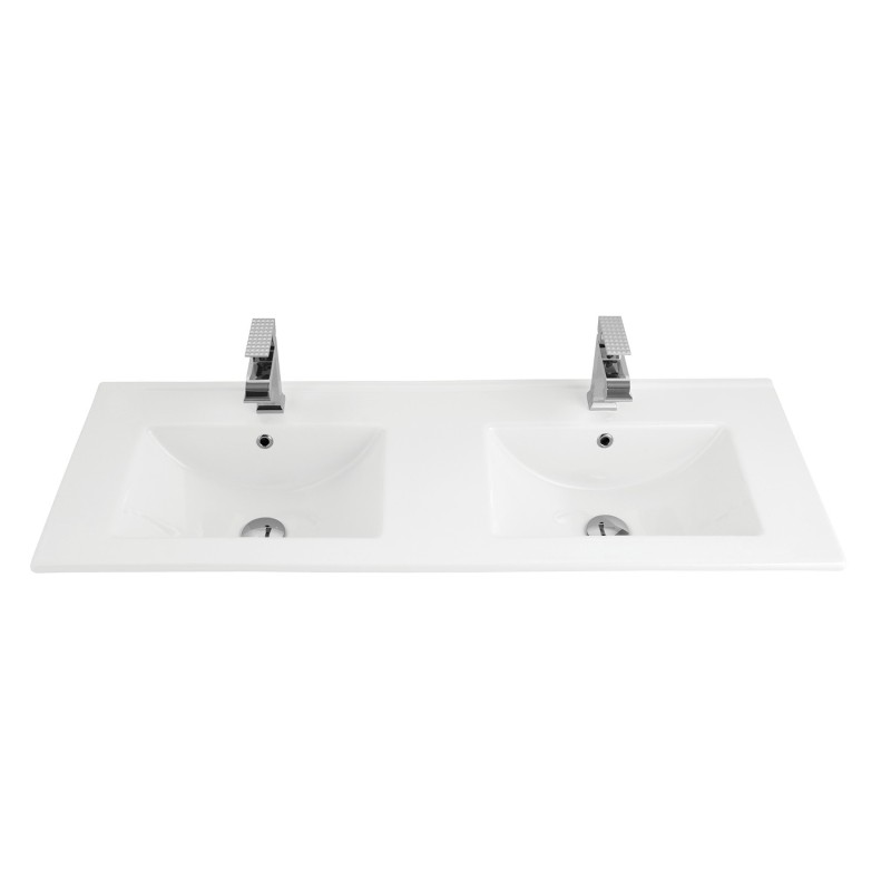 Double vasque en céramique 120 cm