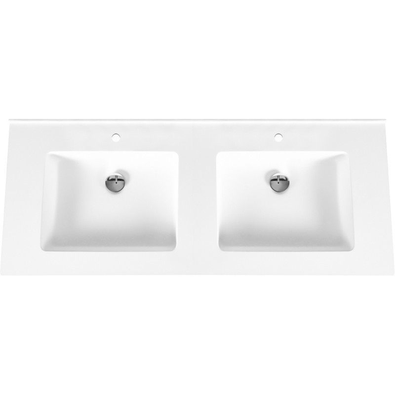 Double vasque en surface solide 160 cm