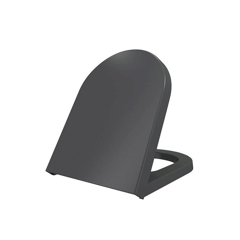 Bocchi Siège de toilette en Duroplast avec charnières inox et soft-close coloris anthracite mat