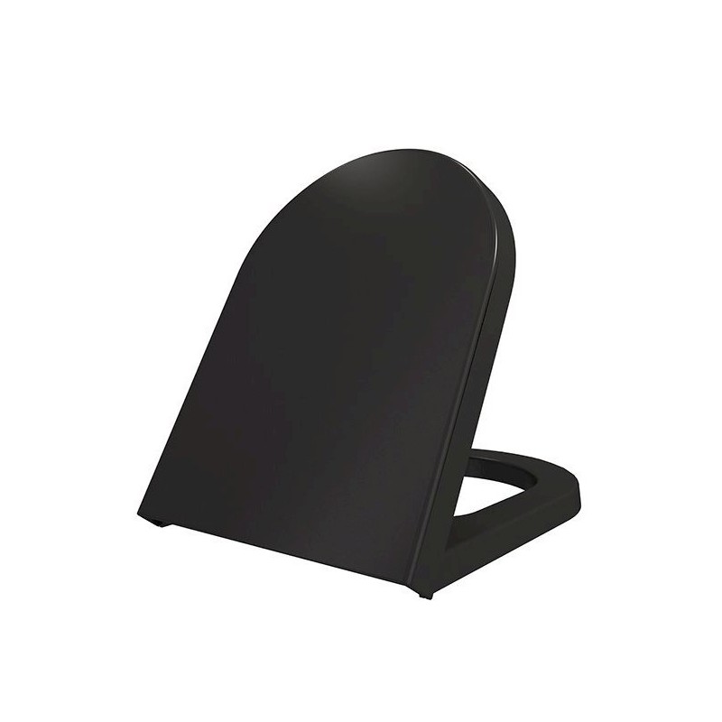 Bocchi Siège de toilette en Duroplast avec charnières inox et soft-close coloris noir mat