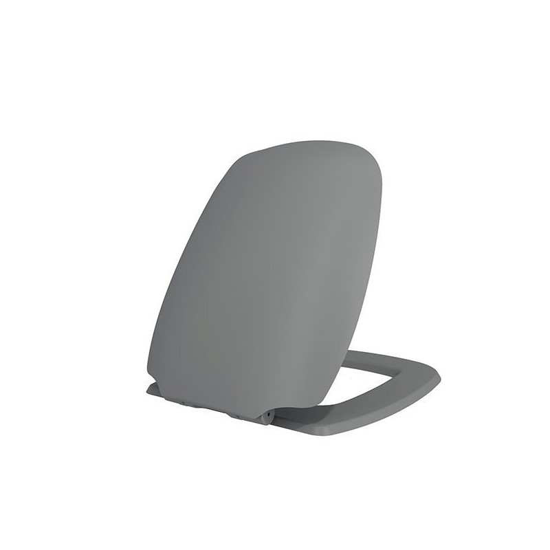 Bocchi Siège de toilette flat en Duroplast avec charnières inox et soft-close coloris gris mat