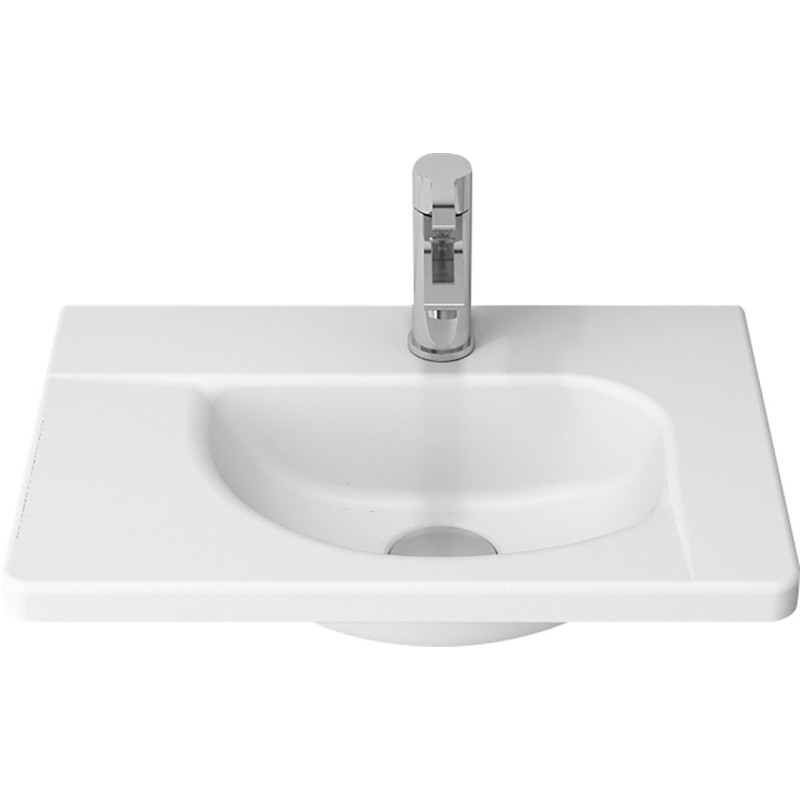 Bocchi vasque avec trou de robinetterie coloris blanc mat 44,5x31 cm