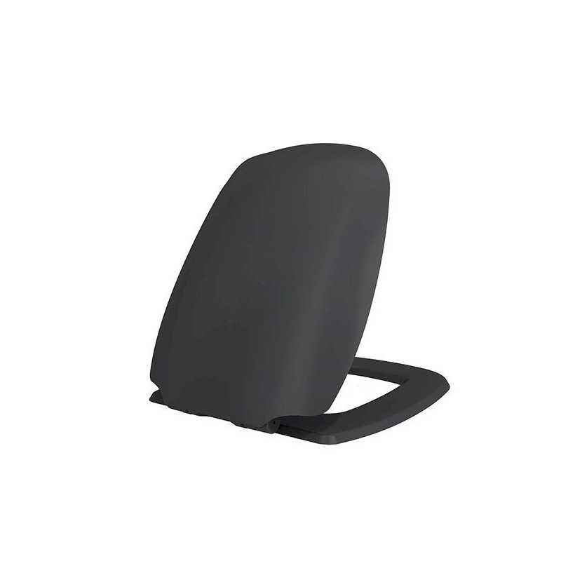 Bocchi Siège de toilette flat en Duroplast avec charnières inox et soft-close coloris anthracite mat