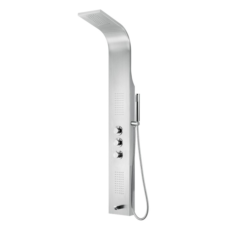 Aloni Colonne de douche coloris chromé mat 160x20x6,5 cm