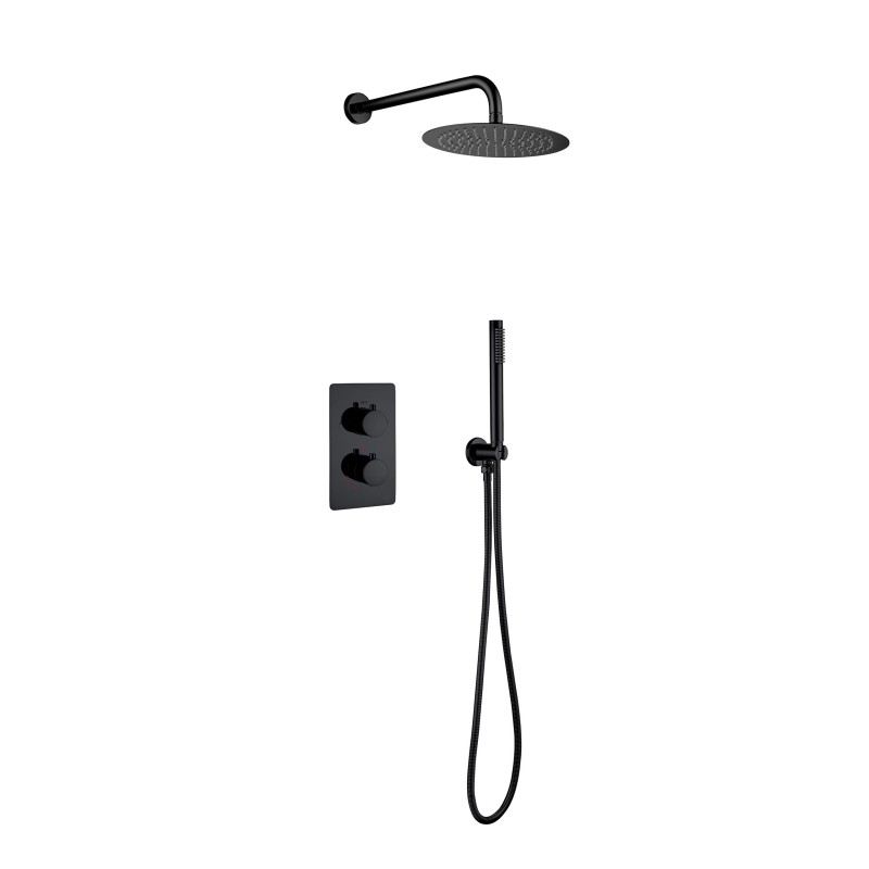 Aloni Ensemble de douche coloris noir mat