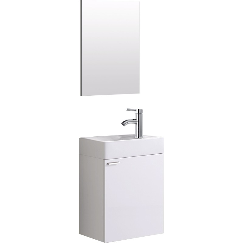 Aloni Ensemble moderne pour salle de bain coloris blanc