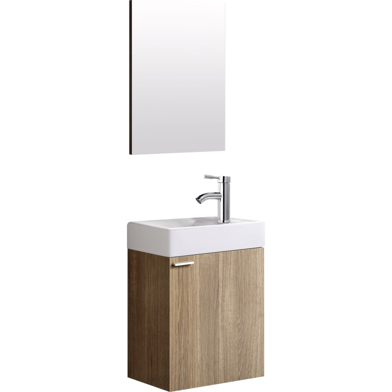 Aloni Ensemble moderne pour salle de bain coloris brun