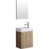 Aloni Ensemble moderne pour salle de bain coloris brun