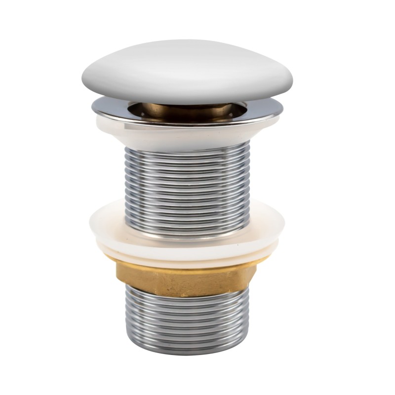 Aloni Évacuation Lavabo push-up trop plein en céramique coloris blanc 5/4"
