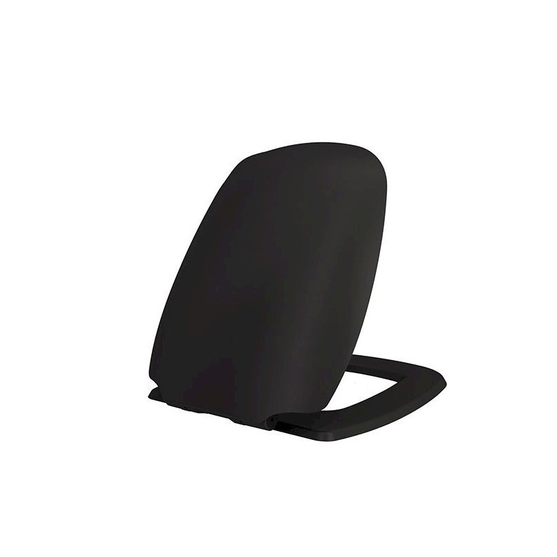 Bocchi Siège de toilette flat en Duroplast avec charnières inox et soft-close coloris noir mat