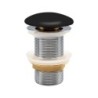 Aloni Évacuation Lavabo push-up trop plein en céramique coloris noir 5/4"