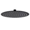 Aloni Rainshower rond coloris noir mat Ø20 cm