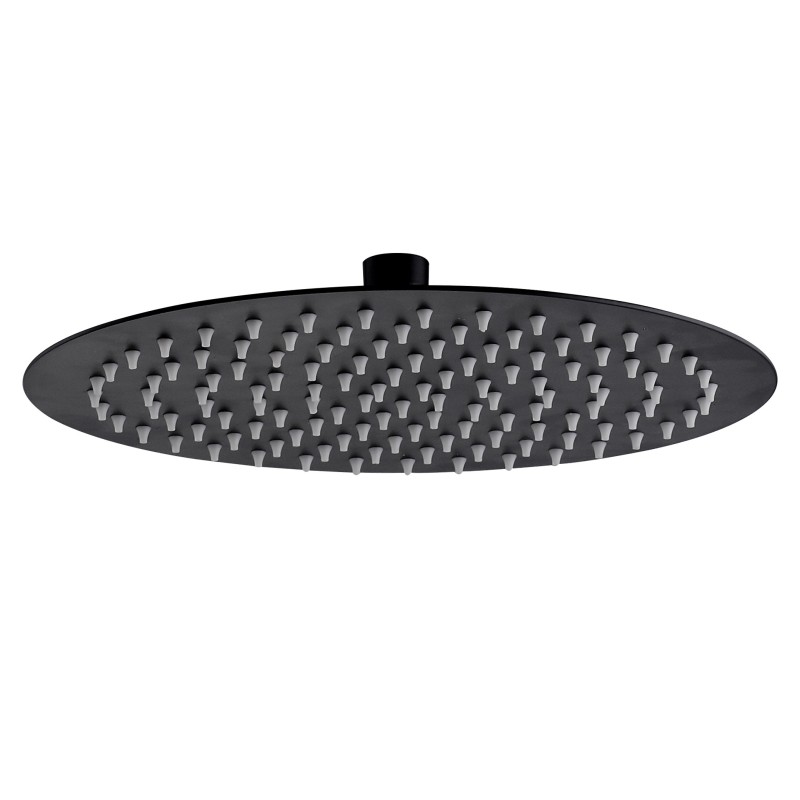 Aloni Rainshower rond coloris noir mat Ø30 cm