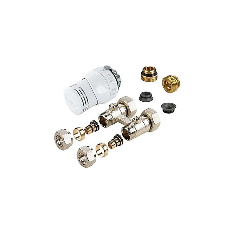 Bloc-H sol complet avec tête thermostatique 1/2Mx16/2 M30