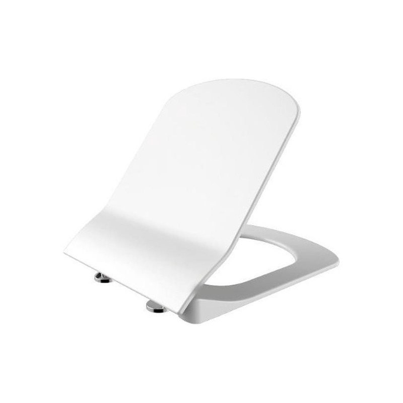Siège de toilette flat en Duroplast avec charnières inox et soft-close