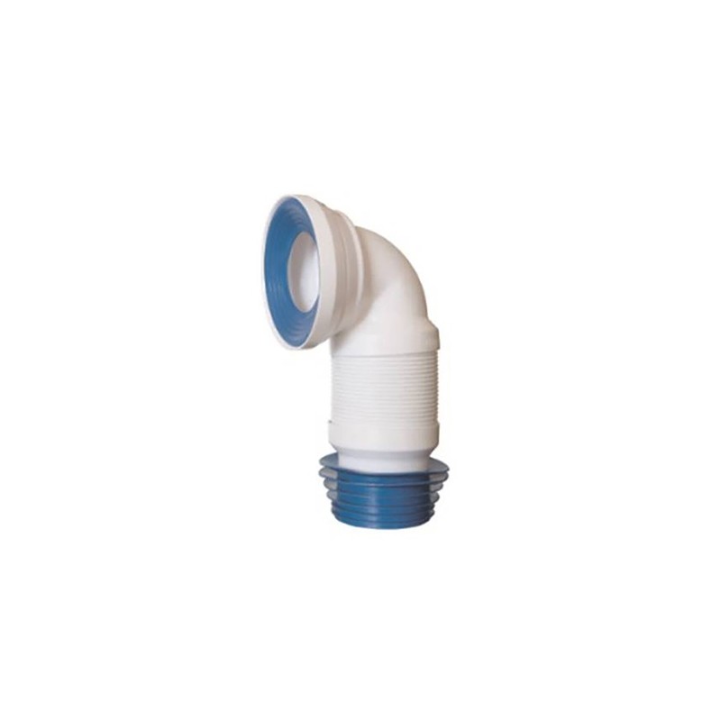 Coude 90° flexible évacuation WC raccordement conique Ø90-110