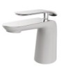 Creavit Bloom mélangeur lavabo coloris blanc-chromé