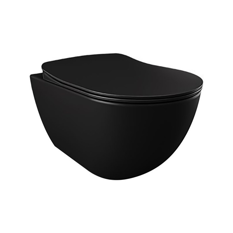 Creavit WC suspendu design sans hygiène inox (bidet) coloris noir mat