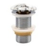 Évacuation lavabo push-up trop plein en céramique 5/4" coloris blanc et noir