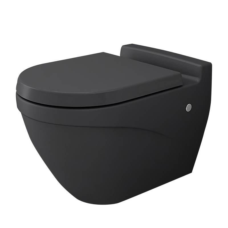 Bocchi Taormina WC suspendu design avec fixation invisible coloris anthracite mat