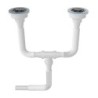 Flexible siphon double Ø40