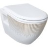 Creavit WC suspendu design sans hygiène inox (bidet) coloris blanc et or
