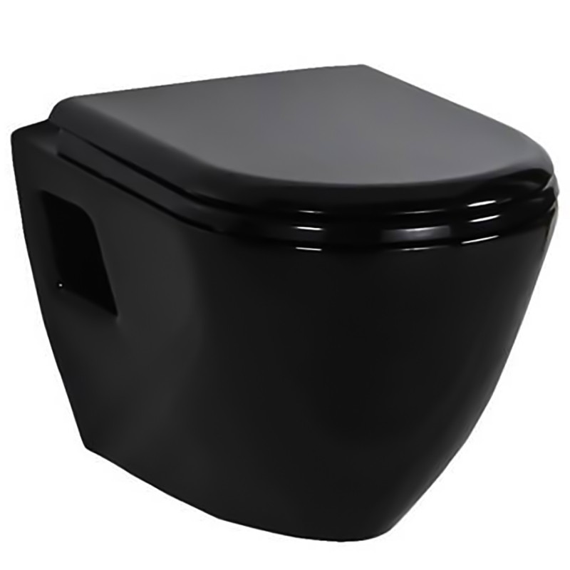 Creavit WC suspendu design avec hygiène en inox (bidet) coloris noir